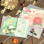 1PC Vintage Flowers Folding Greeting Envelope – Elegant Floral Stationery for Letters & Gifts - Image 3