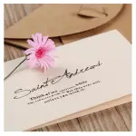 1 Set Mini Vintage Kraft Envelopes with Flower Card – Wedding Gift Note - Image 4