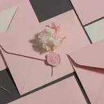 20Pcs Romantic Pink Envelopes with Paint Sticker – Vintage Floral Kraft Paper Envelopes for Letters & Gifts
