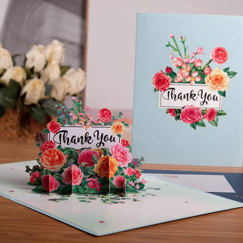 3d-Small-Fresh-Flowers-Greeting-Card-With-Envelope-New-Year-Teachers-Day-Mother-S-Day-Valentine.jpeg 3D Fresh Flowers Pop Up Greeting Card with Envelope – Thank You Floral Card - Image 1