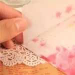 5pcs Vintage Translucent Peach Blossom Pattern Envelope - Image 5