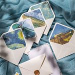 1PC Retro Oil Painting Envelope – Vintage Art Wallet Paper Gift Envelope - Image 3
